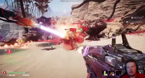Pax Autocratica expedition combat with a primary weapon firing